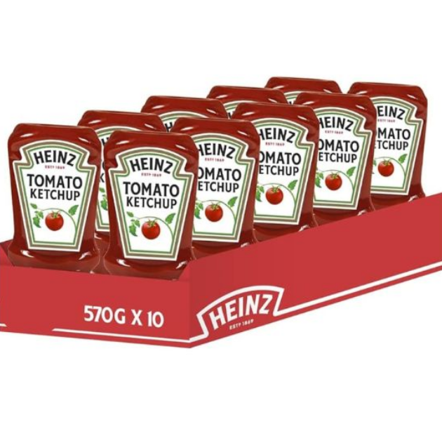 Heinz Tomato Ketchup Squeezy Bottle 10x570g