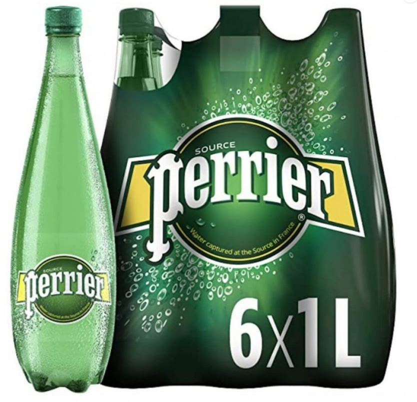 Perrier Natural Sparkling Water Pet Bottle -6 X 1 L