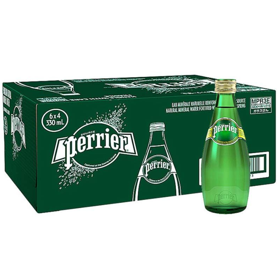 Perrier Sparkling Natural Mineral Water 24 X 330 Ml