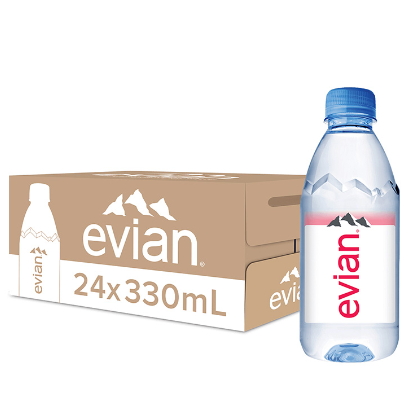 EVIAN Natural Mineral Water 24X330 ml