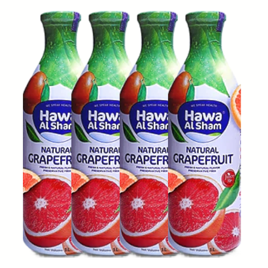 Hawa al Sham Grapefruit Natural Juice 4X1 Ltr