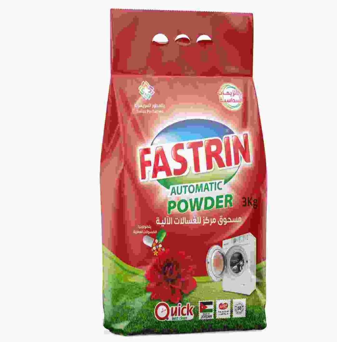 Fastrin Automatic Detergent Powder Red Rose 4 x 3 Kg