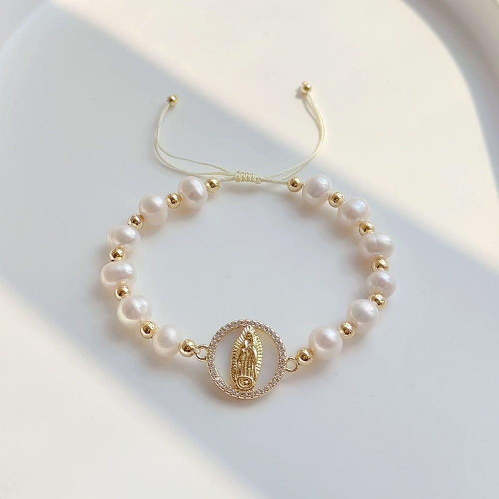 Natural Shell Virgin Mary Brand Bracelet Female - Jointcorp