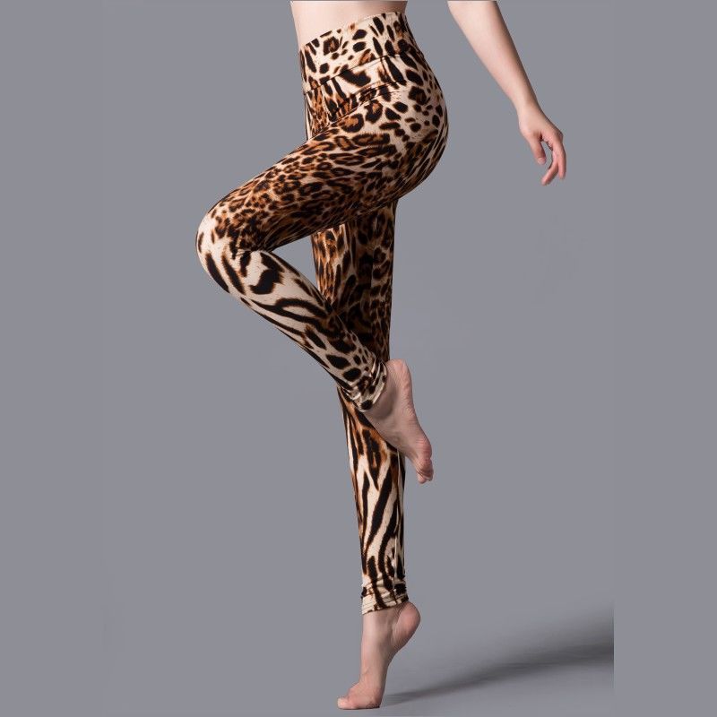 Brushed Printed High Waist Pants Yoga Leggings - Jointcorp