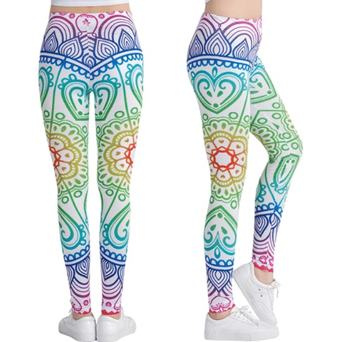 Printed thin pencil feet pants stretch big ladies yoga pants leggings - Jointcorp