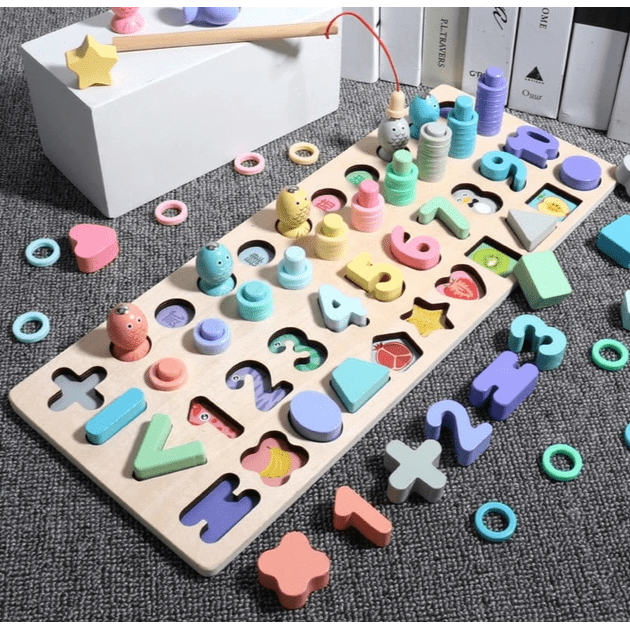 Children 3D Alphabet Number Puzzle Baby Colorful Geometric Digital Letter Educational Toy