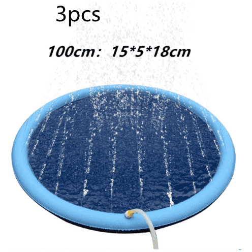 Non-Slip Splash Pad For Kids And Pet Dog Pool Summer Outdoor Water Toys Fun Backyard Fountain Play Mat