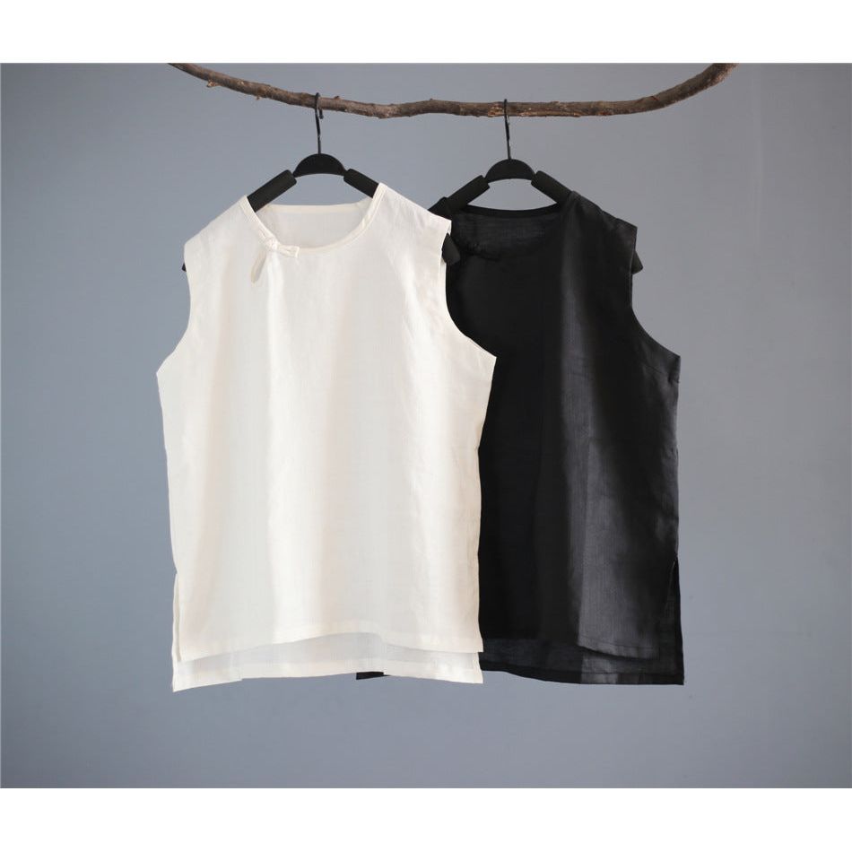 Multi-Color Casual Loose Retro Buckle Vest