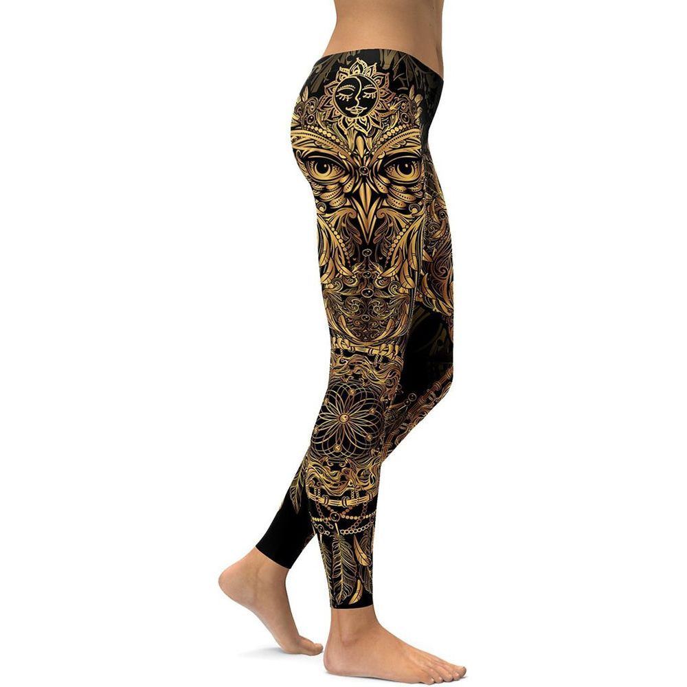 Plus Size Printed Sports Leggings Yoga Pants - Jointcorp