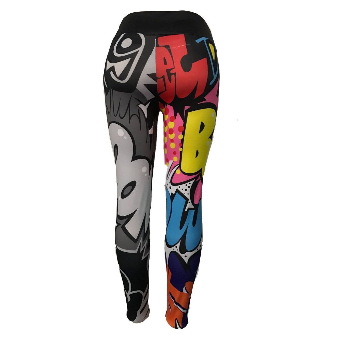 Cartoon pattern 3D printing dag personality high waist yoga pants sports leggings - Jointcorp