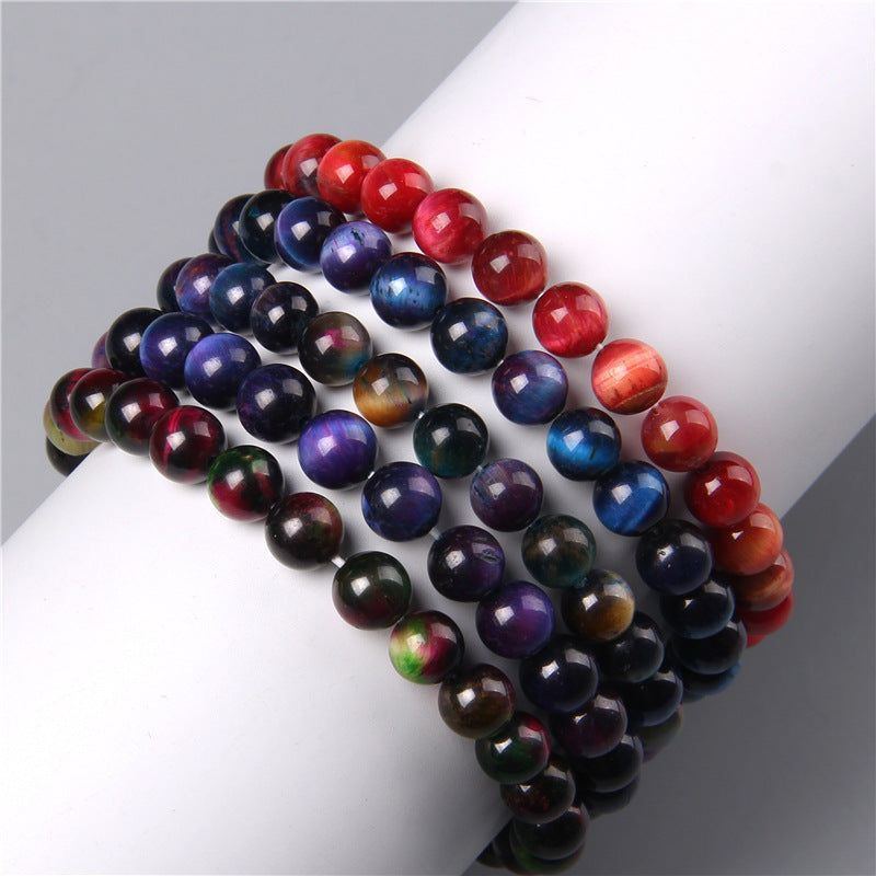 Natural Stone Color Scattered Beads 8mm Bead Bracelets - Jointcorp
