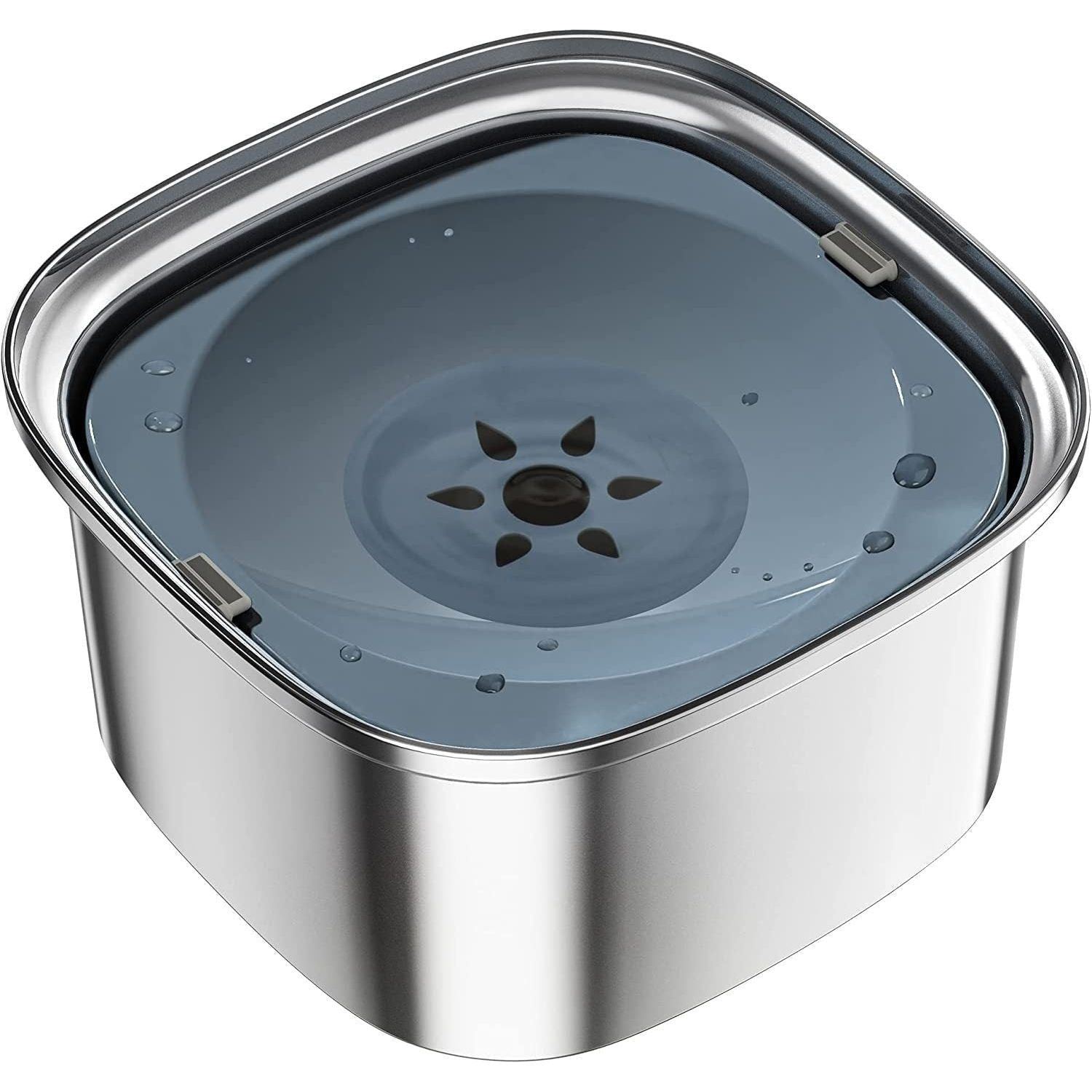 Pet Stainless Steel Water Bowl Large Capacity Floating