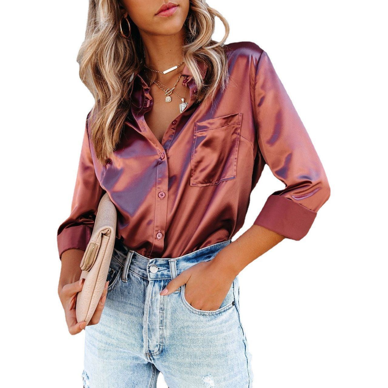 Solid Color Long-sleeved Temperament Commuter Fashion Shirt - Jointcorp