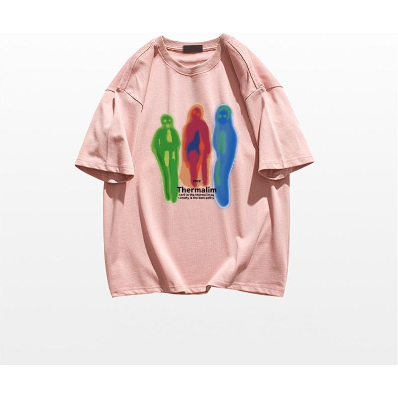 American Street Niche Design Short-sleeved T-shirt Retro Shoulder