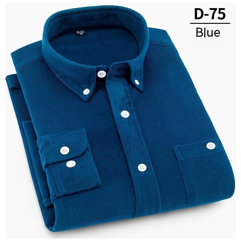 Men's Fashion Solid Color Corduroy Shirt - Jointcorp
