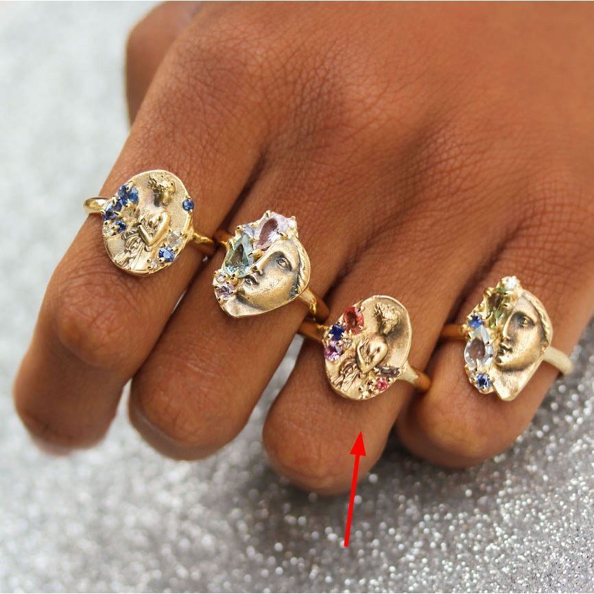 Literary Retro Greek Mythology Color Zirconium Mogul Art Necklace - Jointcorp