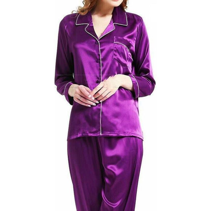 Silk Home Long-Sleeved Spun Silk Fashion Pajamas - Jointcorp