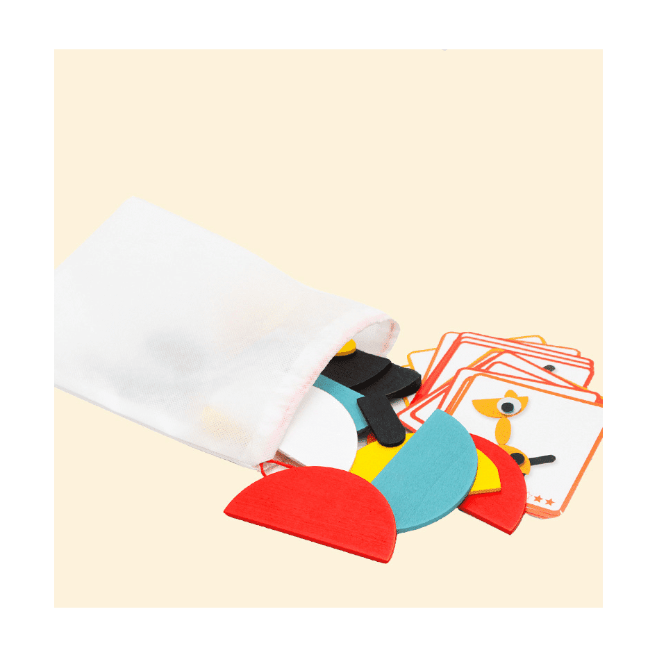 Tangram Jigsaw 3D Animals Puzzle Kids Wooden Toys for Children Games Creative Puzzles Early Learning Educational Toys