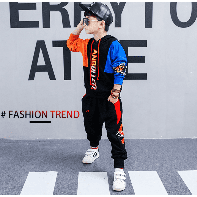 Boys spring suit 2021 new Korean children's clothing in the big boy boy long-sleeved sports two-piece suit tide clothes