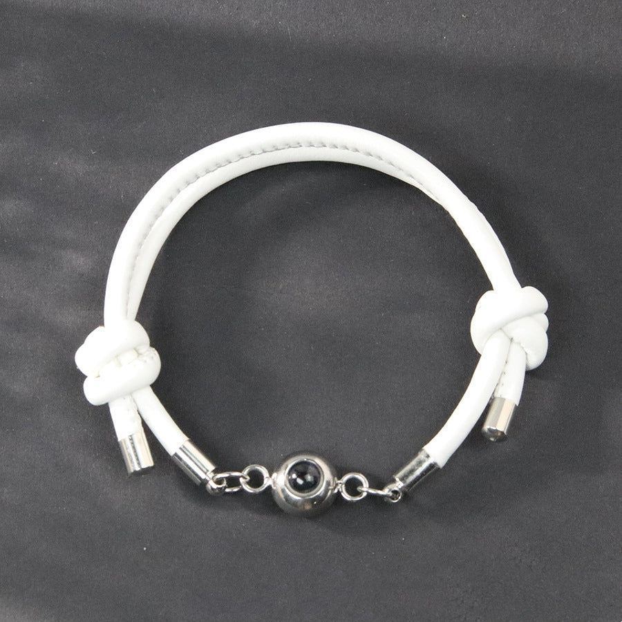 Braided Titanium Steel Stainless Leather Rope Bracelet - Jointcorp