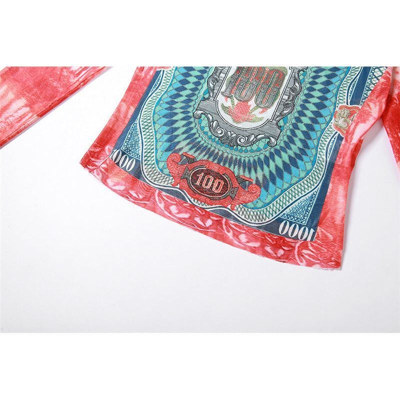 Temperament Commute Fashion Printed Street Shot Slim Fit Breathable Long Sleeves - Jointcorp