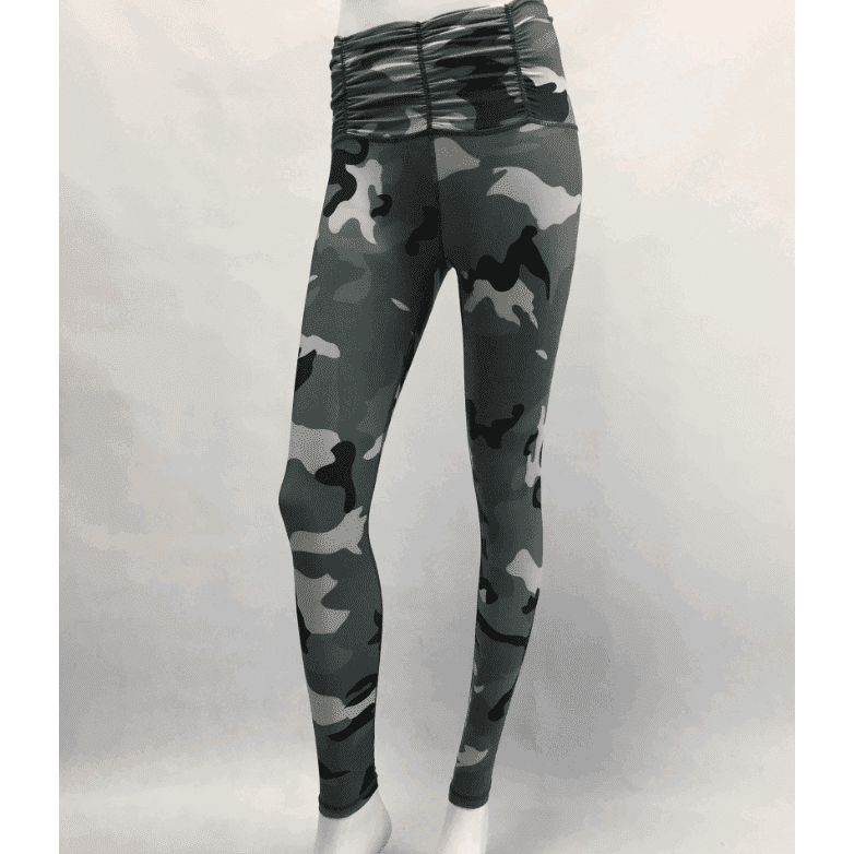High waist four-needle six-line new camouflage fitness yoga pants tight stretch printing sports leggings - Jointcorp