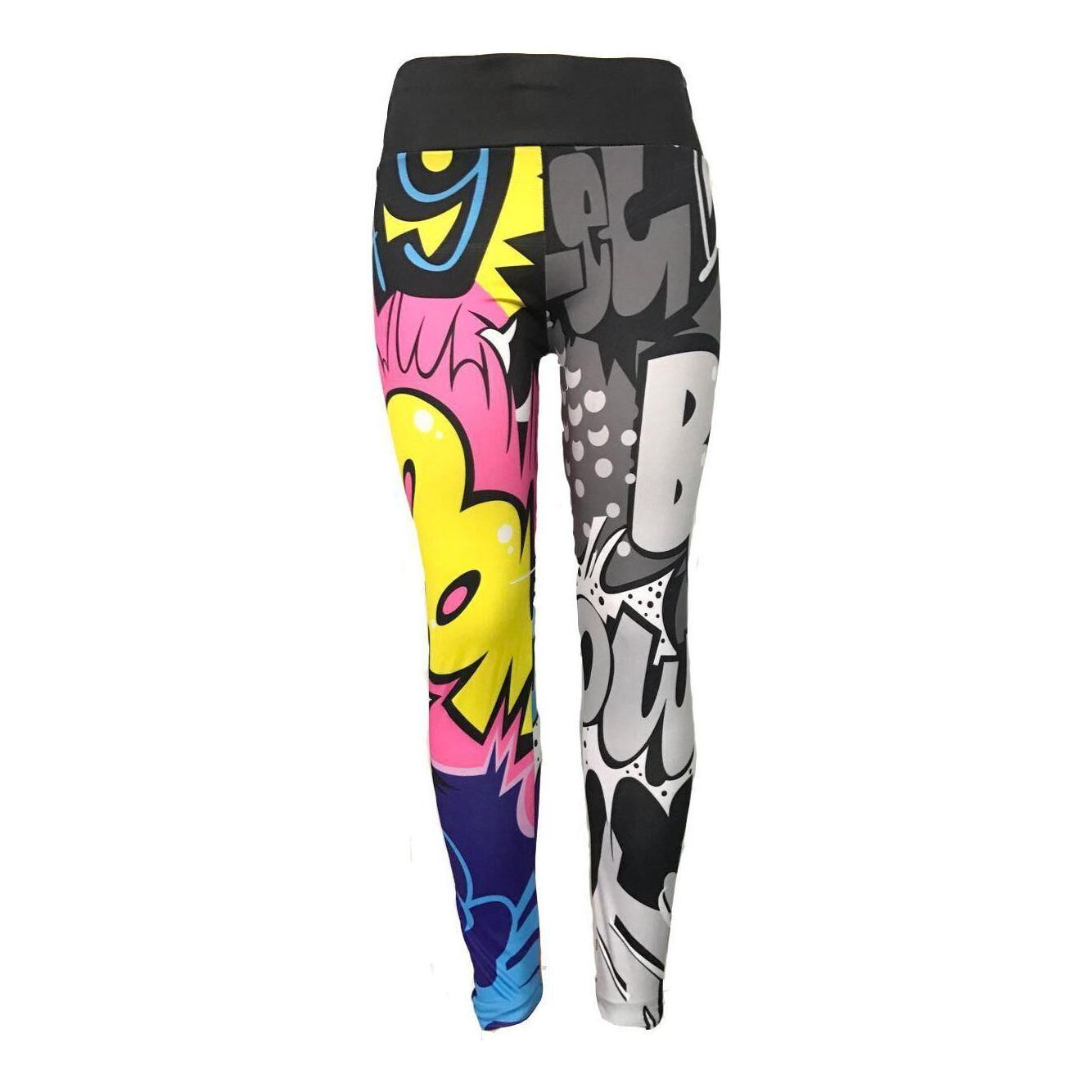 Cartoon pattern 3D printing dag personality high waist yoga pants sports leggings - Jointcorp