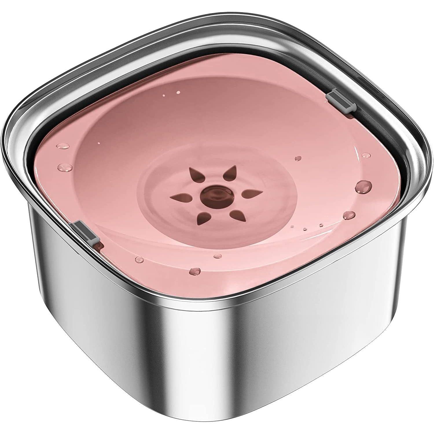 Pet Stainless Steel Water Bowl Large Capacity Floating