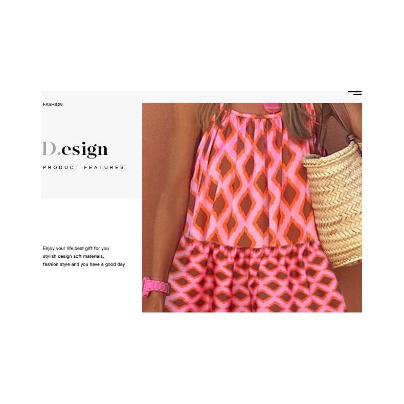 Summer Bohemian Style Camisole Fashionable All-match Printed Ruffled - Jointcorp