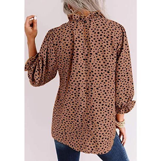 Women Top Casual Floral Print Long Sleeve Pleated Loose Little-girl Style Clothes Shirt - Jointcorp
