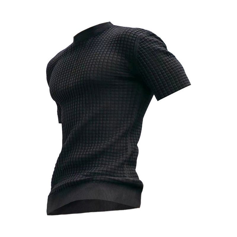 Men's Round Neck Stretch Casual Trend Top T-Shirt - Jointcorp