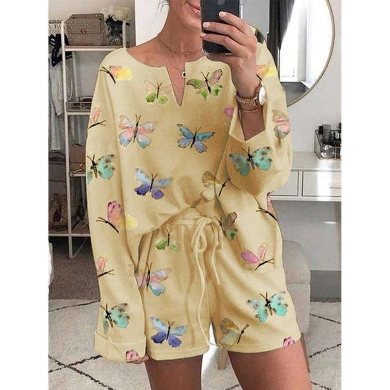 Women Casual Printed Pajamas And Home Wear Suits - Jointcorp