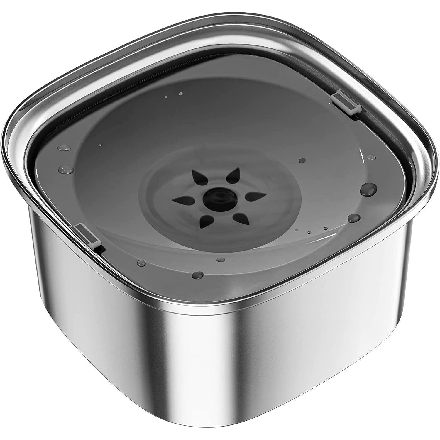 Pet Stainless Steel Water Bowl Large Capacity Floating