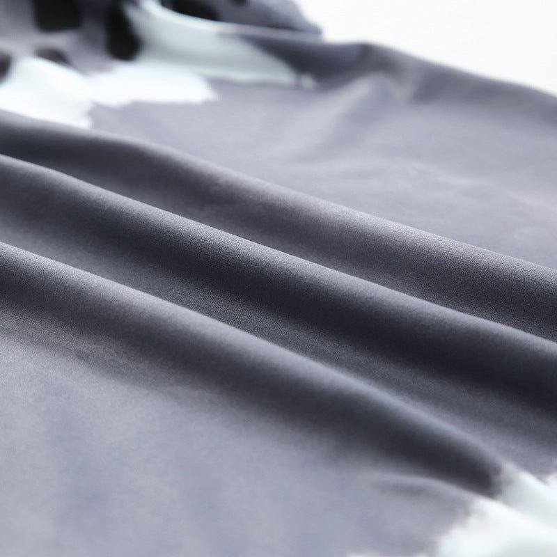 Shiying Tie-dyed Leopard Print Short Sleeve T-shirt For Women - Jointcorp