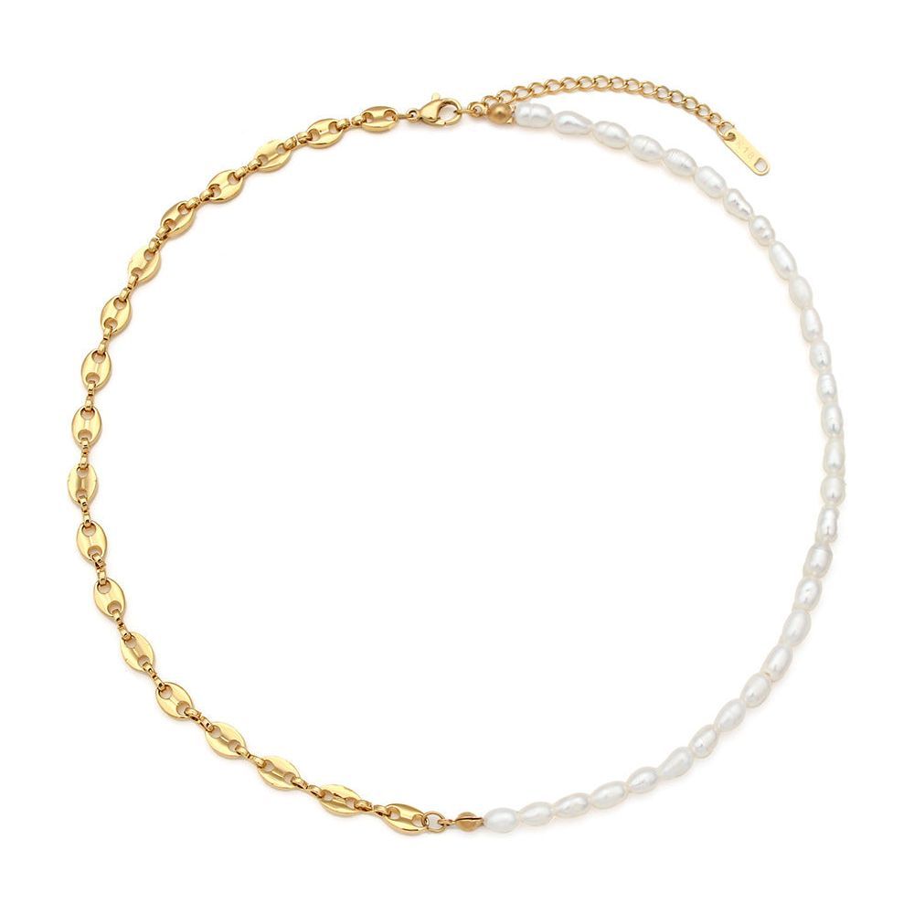 Women's Simple Fashionable Asymmetric Freshwater Pearl Necklace - Jointcorp