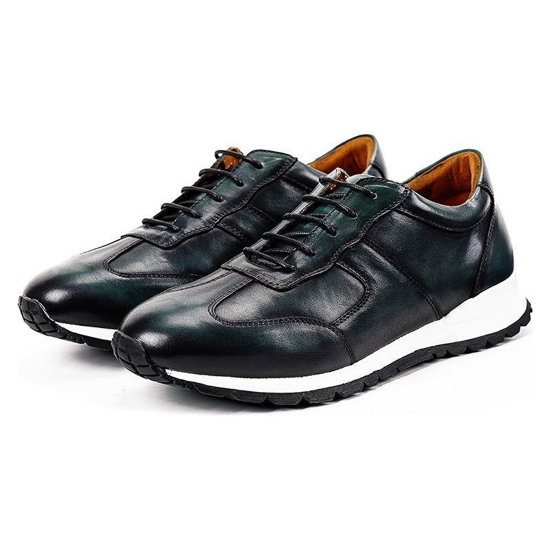 Handmade Men's Lace-up Leather Shoes