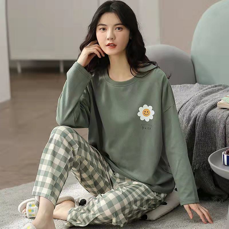Pajamas Set Women Cute Cartoon Print Sleepwear 2 Piece Lounge Sets - Jointcorp