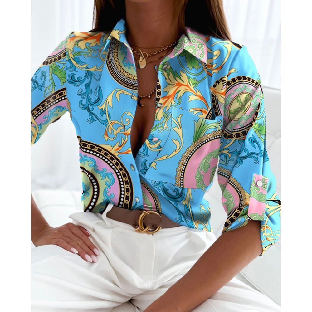 Fashion Long Sleeve Printed Shirt