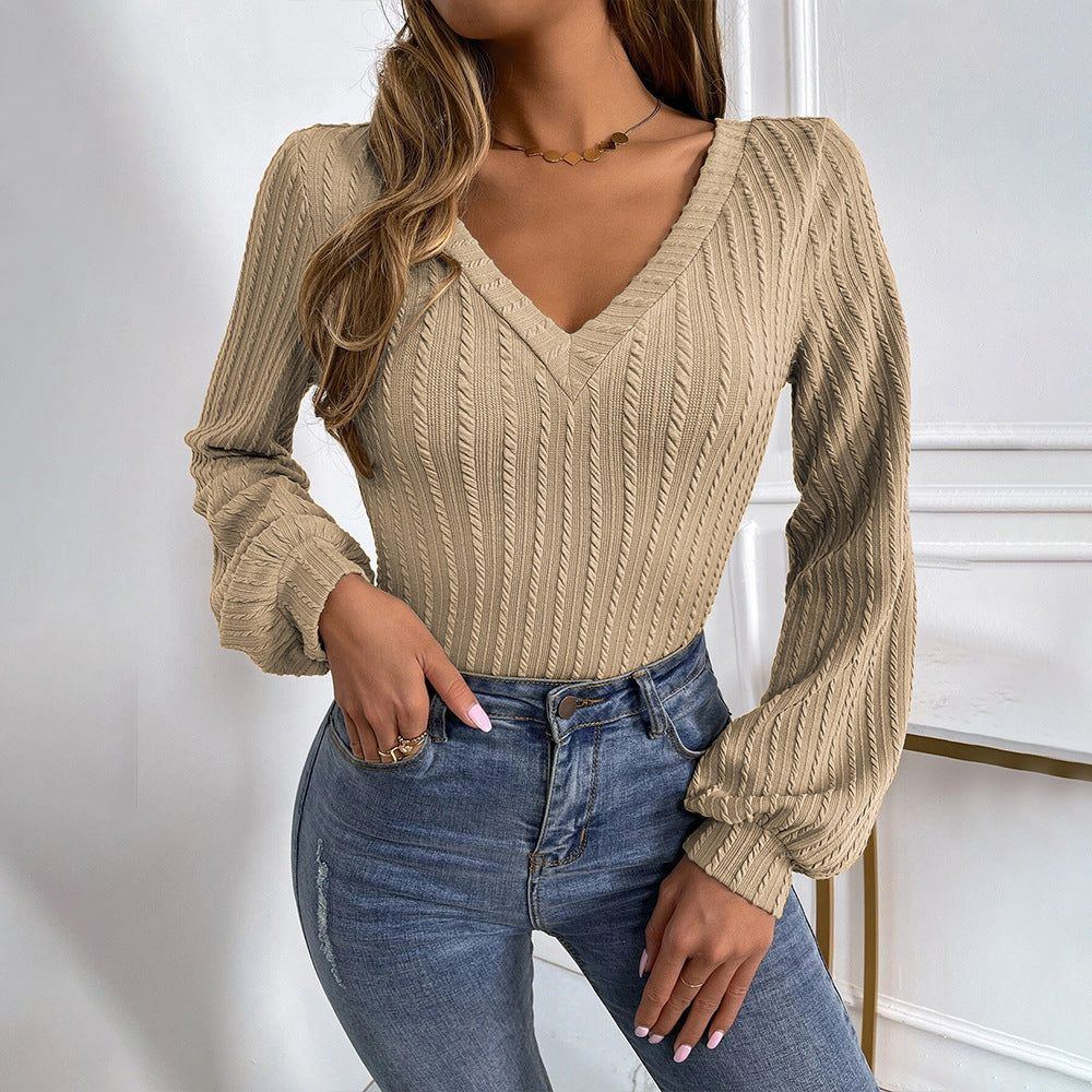 Women's Puff Sleeve Slim Top