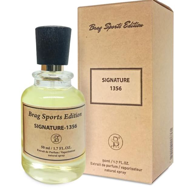 B Brag Signature 1356 | 50ml Unisex Eau de Parfum | Fresh & Fruity Fragrance for Both Men and Women | Unleash Best Long-Lasting Arabic Perfumes | Ideal Essence Present for Every Celebration | عطور