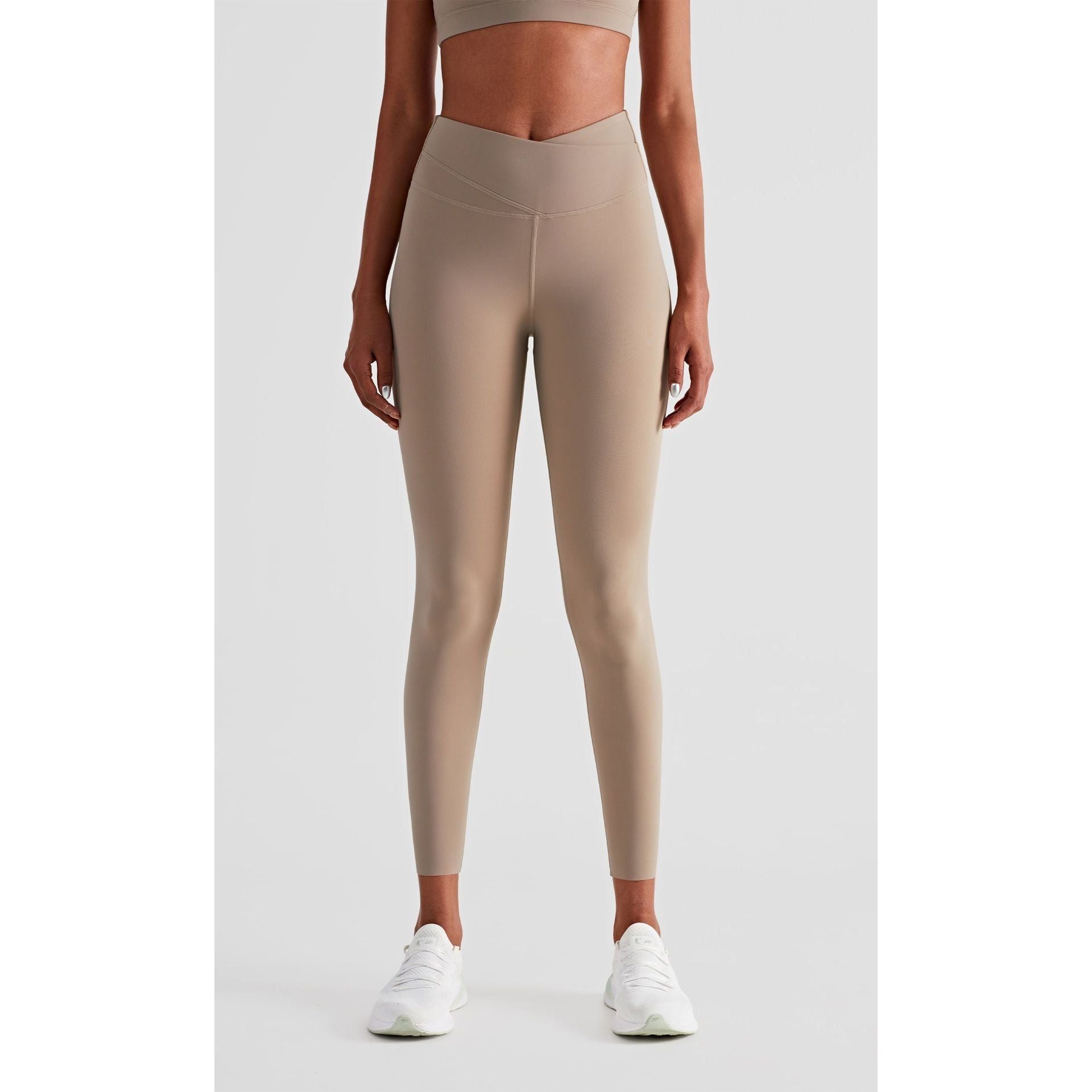 Fitness Leggings Hot Sweat Double Waist Thin Outdoor Hips Yoga Pants - Jointcorp
