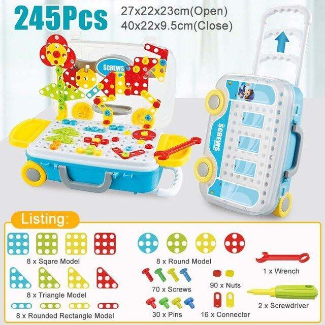 Kids Electric Drill Toys DIY Educational Puzzle