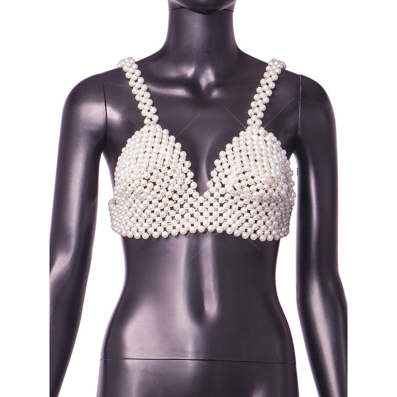 Summer European Pearl Bandeau Sling Vest - Jointcorp