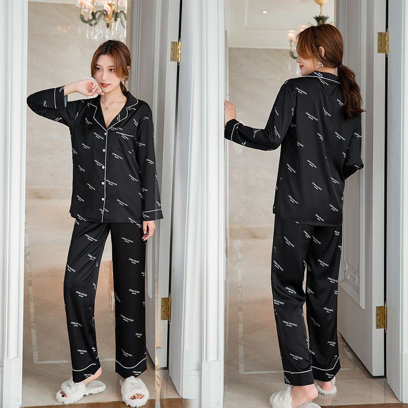 Silk pajamas women snow silk satin loose - Jointcorp