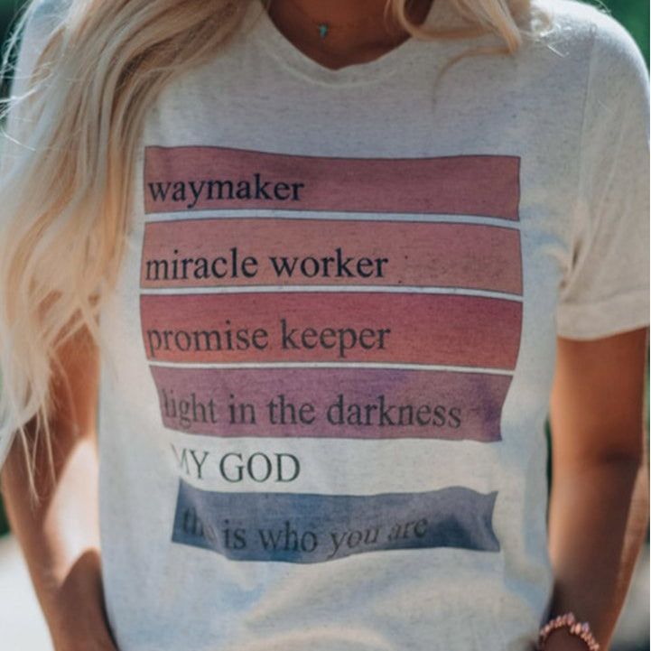 Printed Pattern Short Sleeve Loose T-shirt