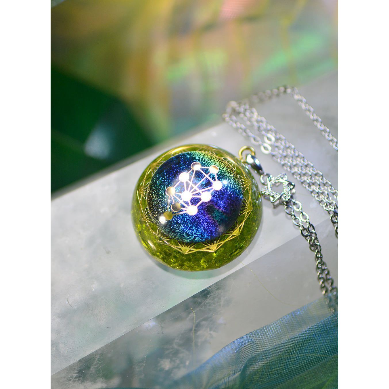 High Frequency Green Crystal Necklace - Jointcorp