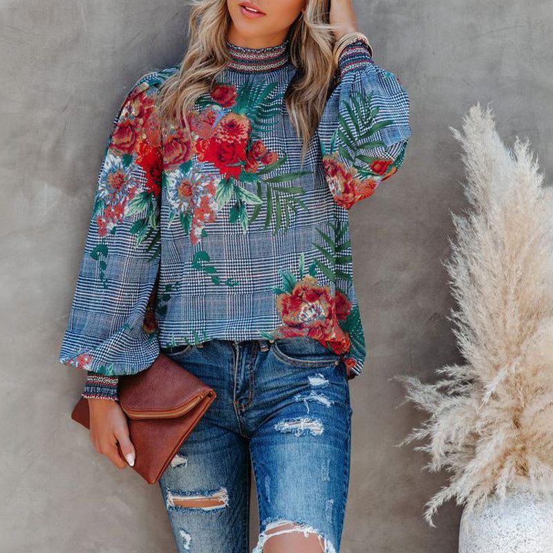 Autumn Women's Fashion Printed Long Sleeve Loose Casual Shirt - Jointcorp