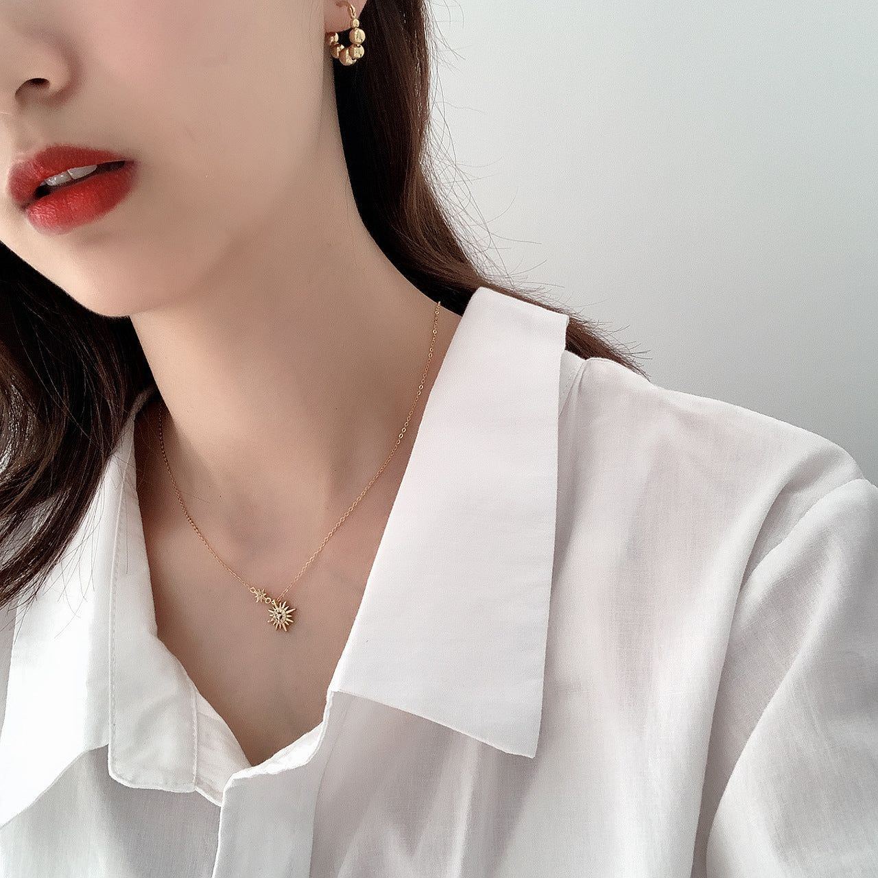 Korean Style 925 Sterling Silver Inlaid Zircon XINGX Necklace Fashion Minimalist - Jointcorp