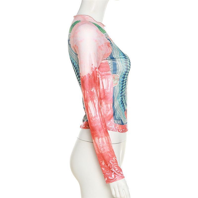 Temperament Commute Fashion Printed Street Shot Slim Fit Breathable Long Sleeves - Jointcorp