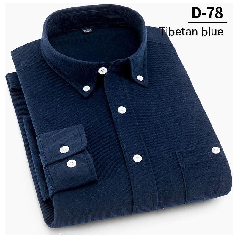 Men's Fashion Solid Color Corduroy Shirt - Jointcorp